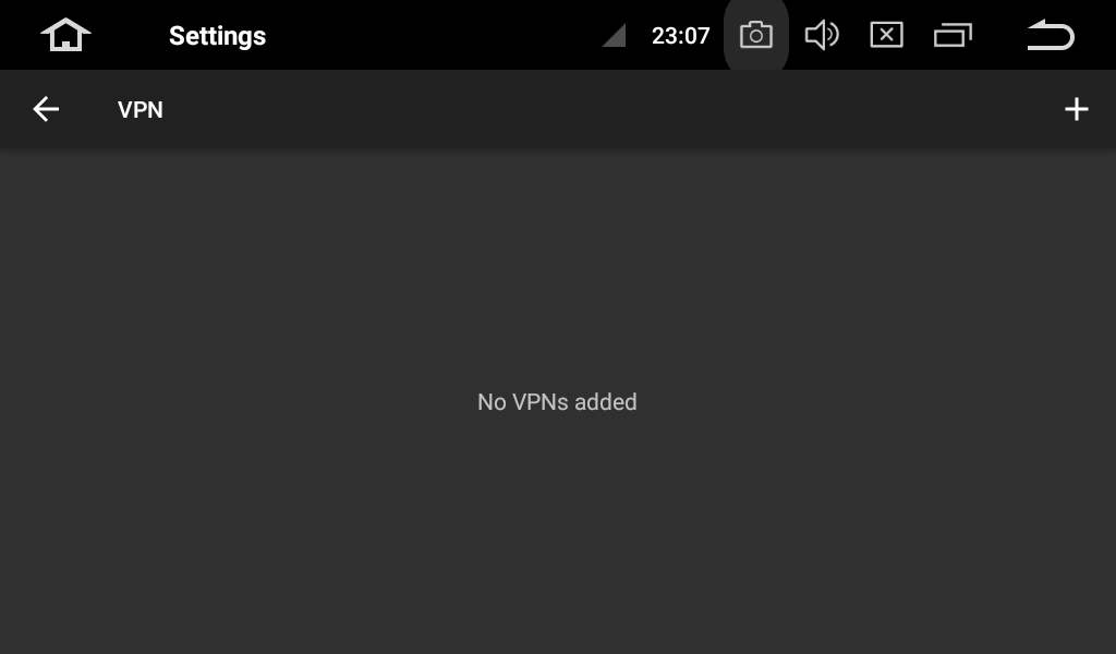 VPN menu screenshot